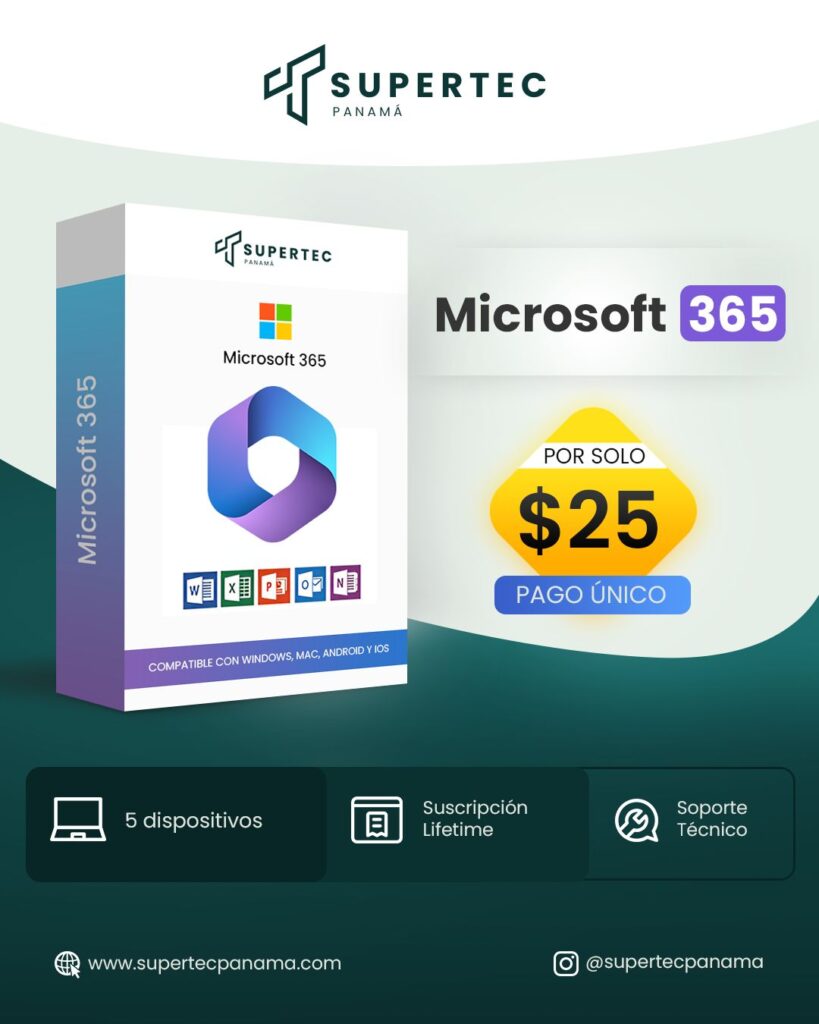 Microsoft 365 Lifetime - Office completo | SuperTec Panamá